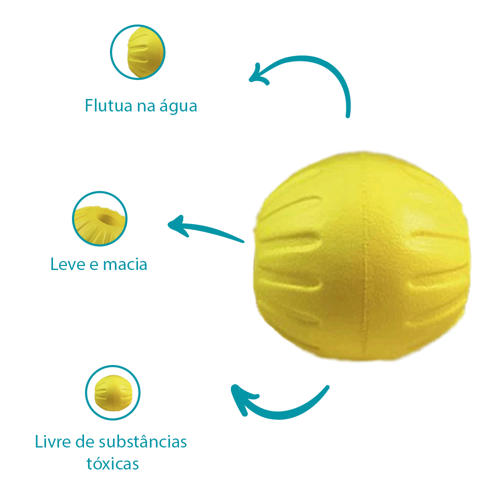 BOLA STRONG BALL PQ AMARELA - Jambo Pet