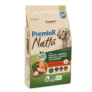 Ração Premier Nattu Cães Adultos Abóbora - 12 kg
