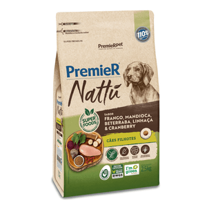 Ração Premier Nattu Cães Filhotes Mandioca