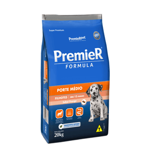 Ração Premier Formula Cães Filhotes Raças Médias Frango - 20 kg