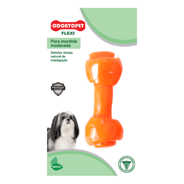 Brinquedo-Osso-Flexi-Bone-Laranja-Odontopet-7-kg-frente
