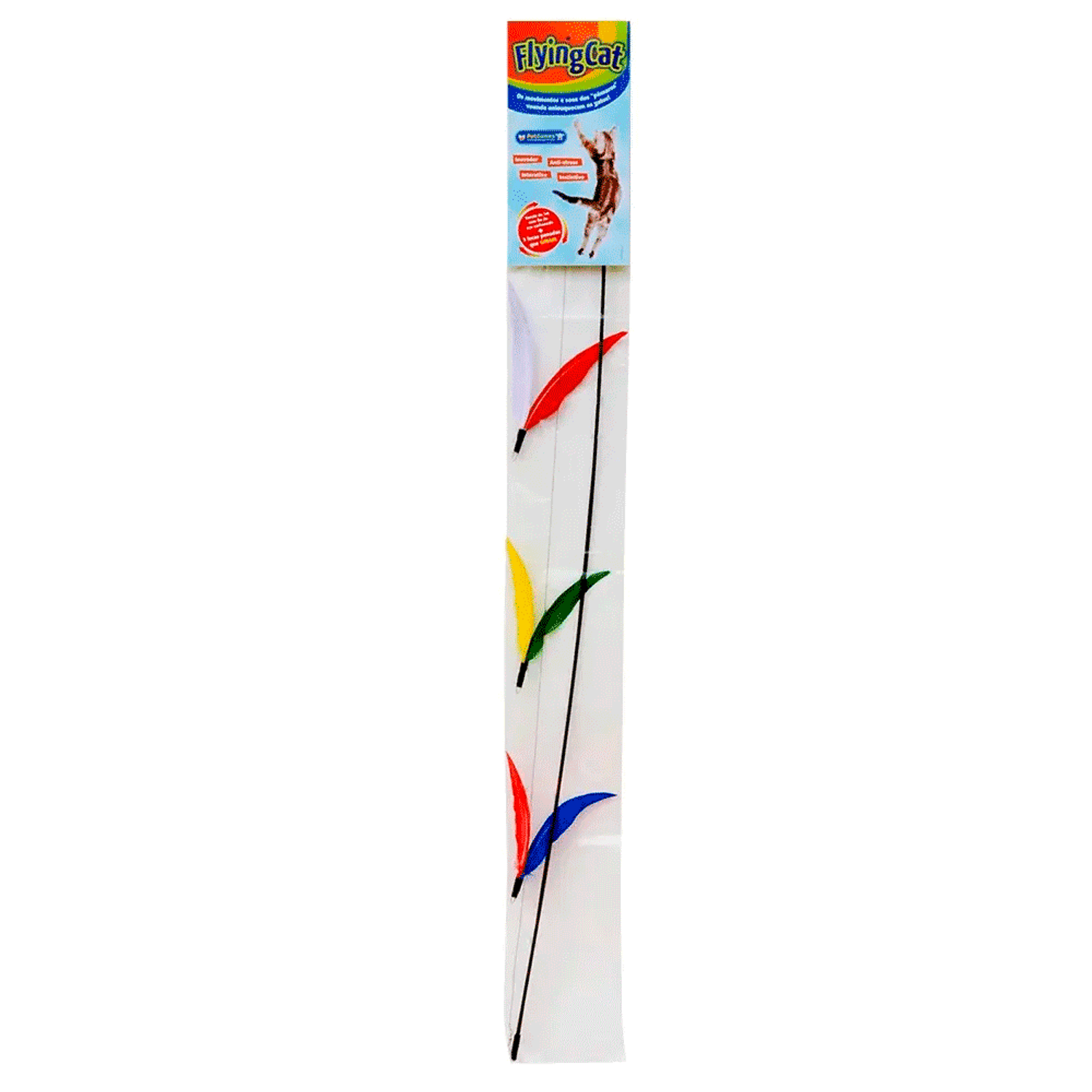 Brinquedo Gato Flying Cat Fio de Nylon Embalagem