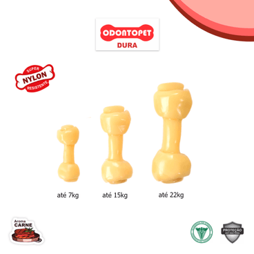 Brinquedo Osso Durabone Odontopet Bege Tamanhos