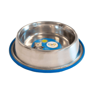Comedouro de Inox com Borda de Silicone Flicks - 700ml