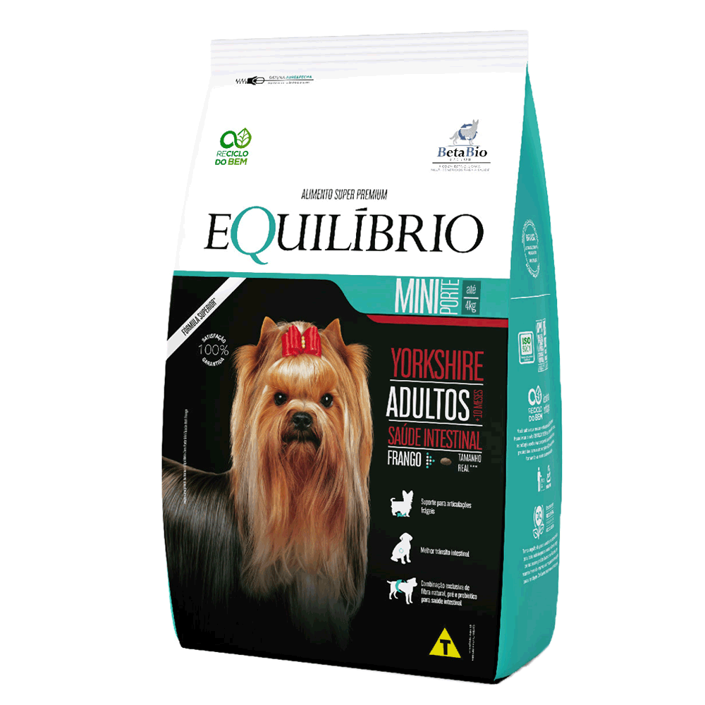 Ração Equilíbrio para Cães Adultos Yorkshire Porte Mini Frango