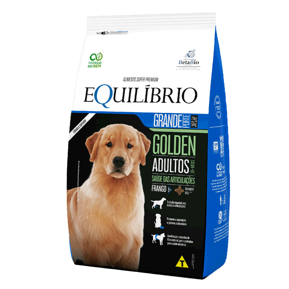 Ração Equilíbrio para Cães Adultos Porte Médio Golden Frango