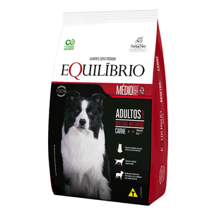 Ração Equilíbrio para Cães Adultos Porte Médio Carne - 12kg