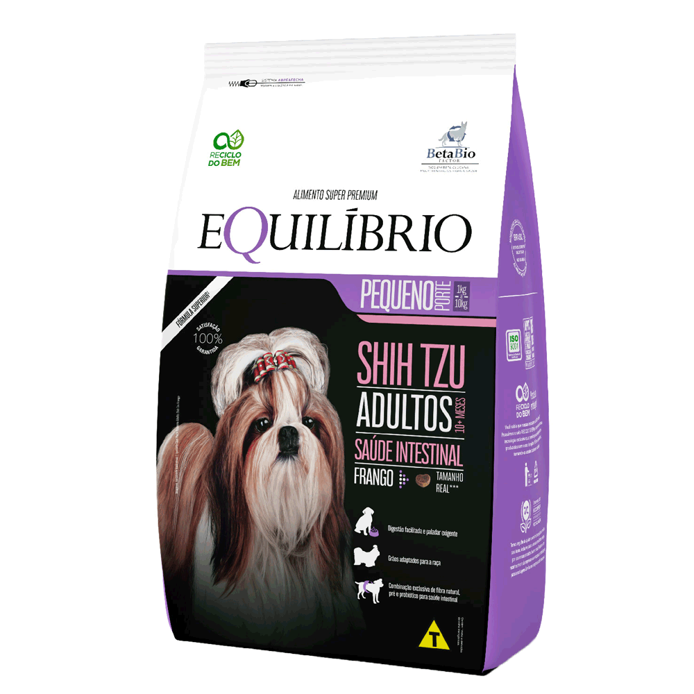 Ração Equilíbrio para Cães Shih Tzu Adultos Porte Pequeno Frango