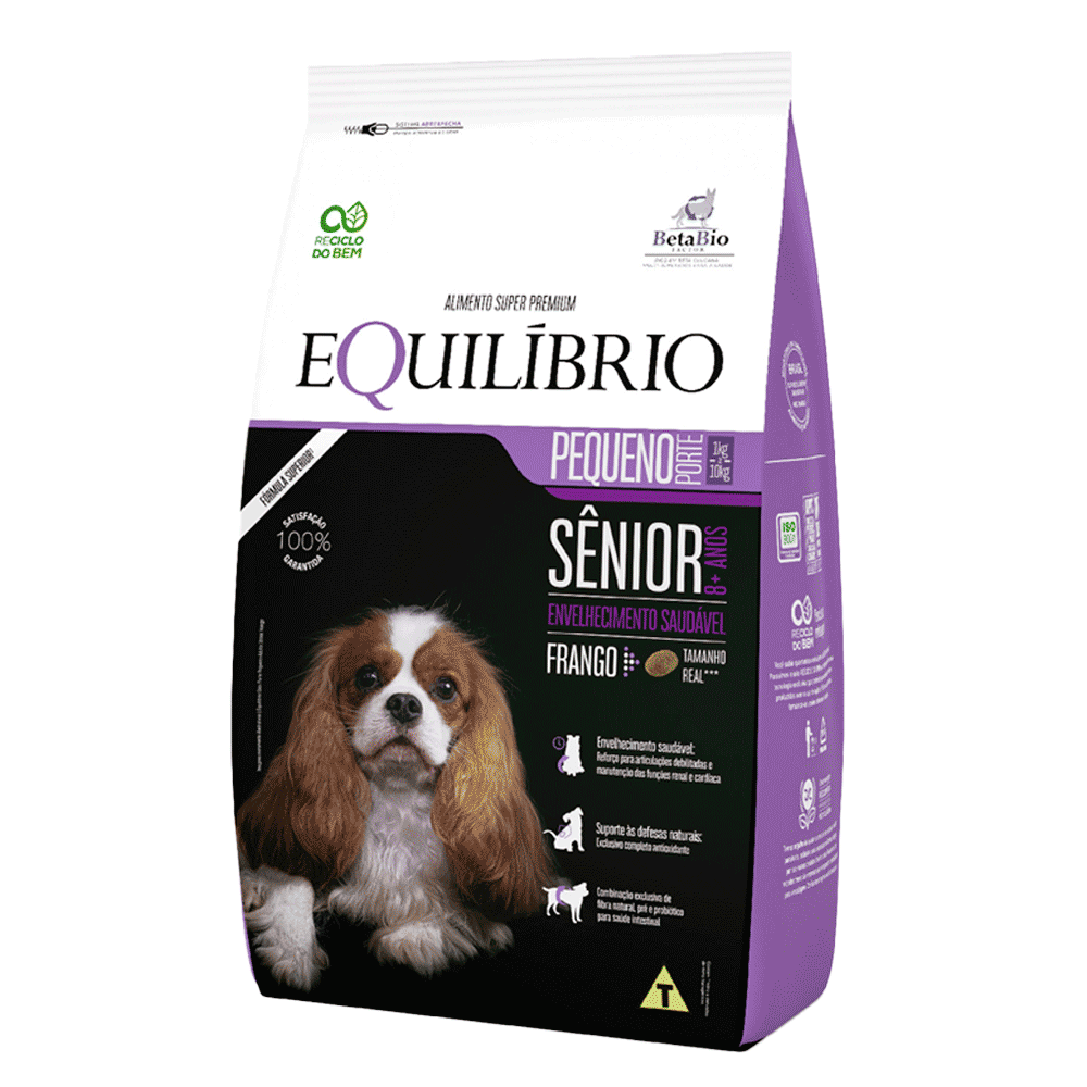 Ração Equilíbrio para Cães Sênior Porte Pequeno Frango