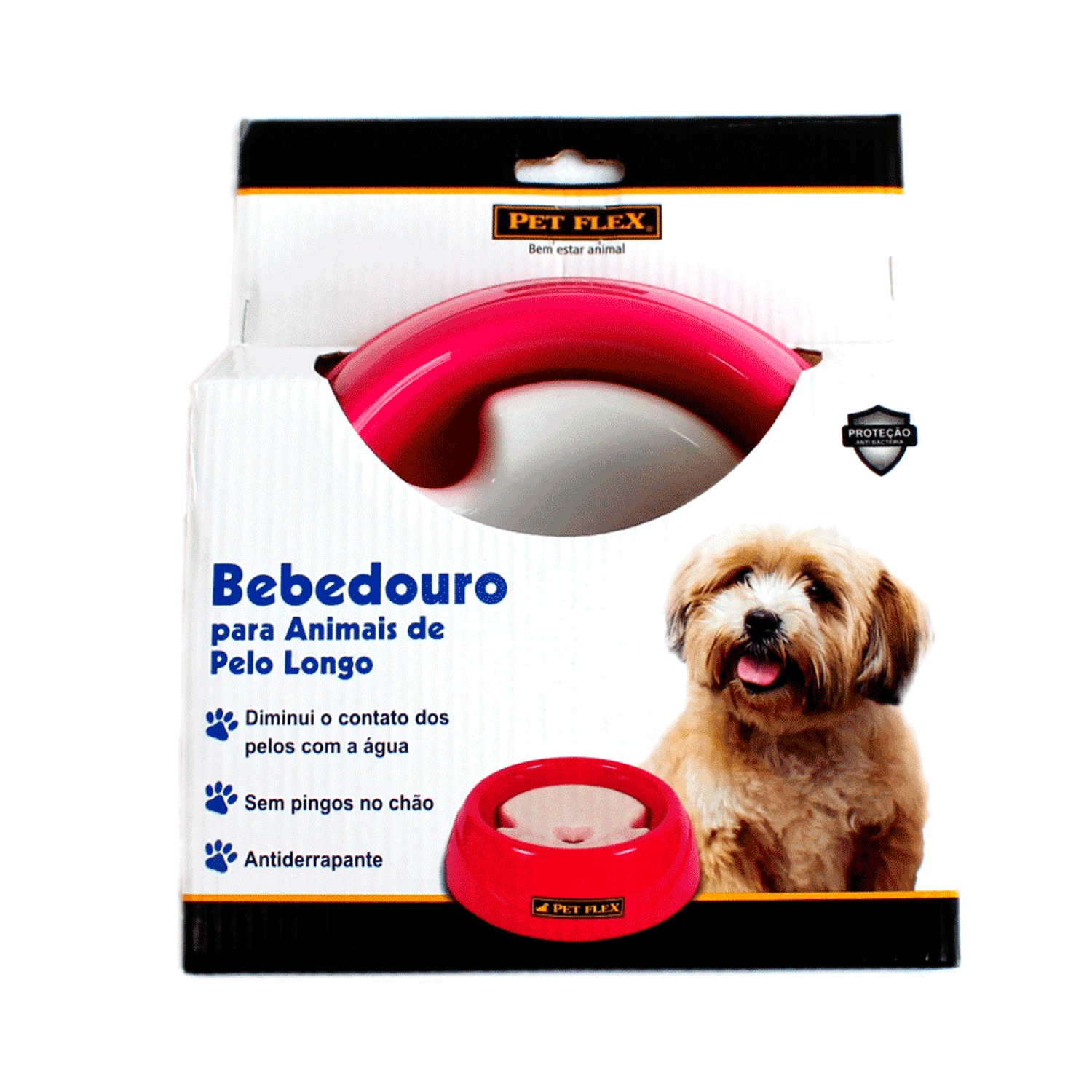 Embalagem do Bebedouro Pelo Longo Pet Flex Rosa