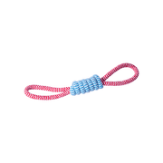 Brinquedo Corda com Laço Duplo para Cães Savana Rosa e Azul