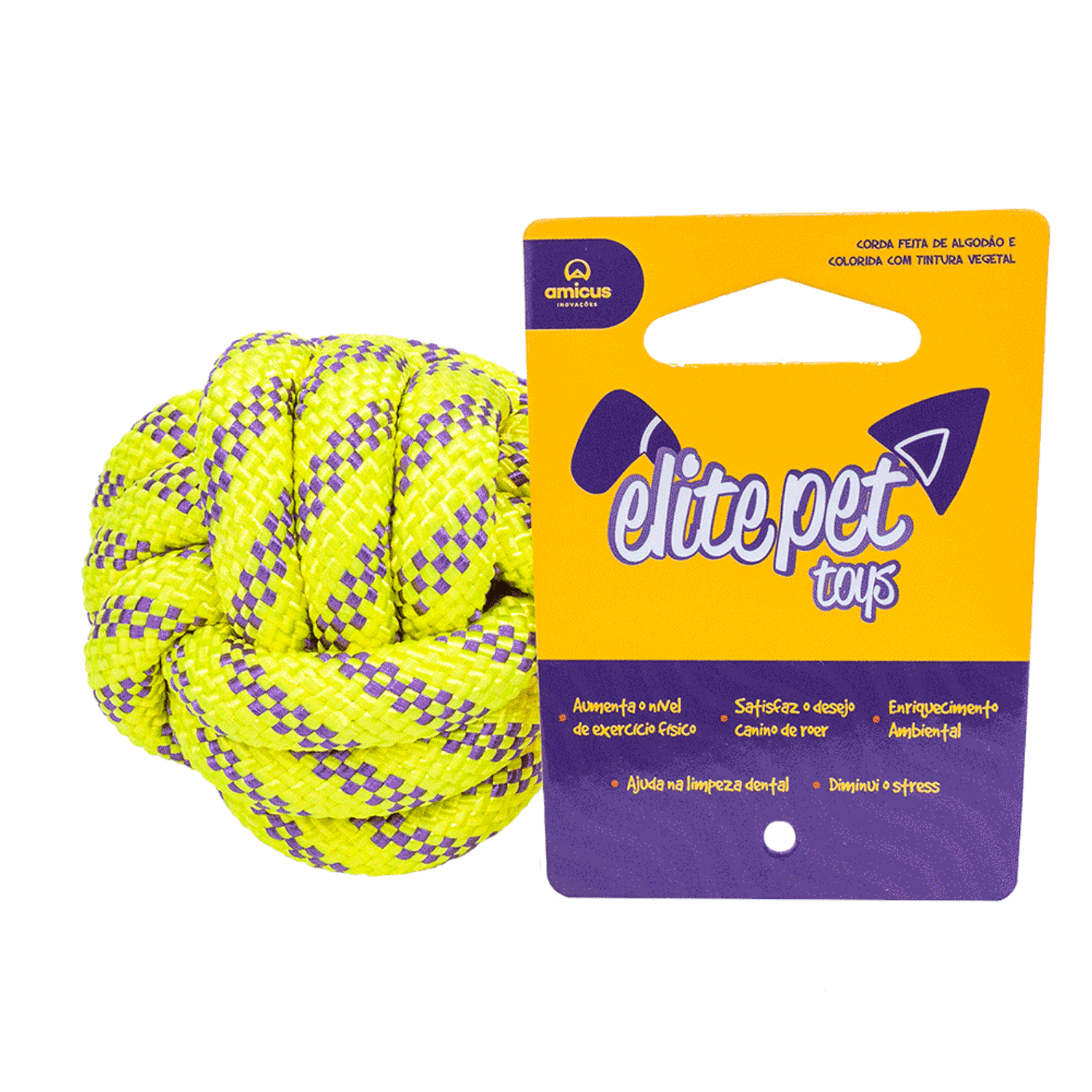 Brinquedo-de-Corda-Elite-Pet-Toys-Ball-Amicus-Embalagem