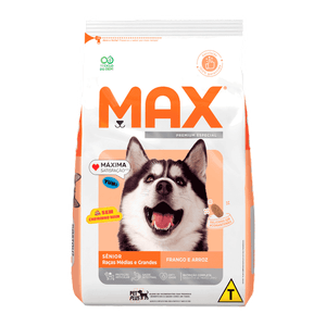 Ração Max para Cães Sênior Raças Médias e Grandes Frango e Arroz