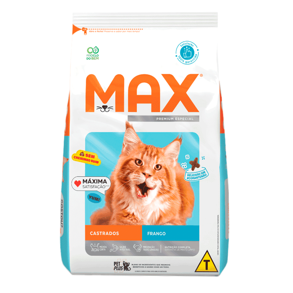 Ração Max para Gatos Castrados Frango