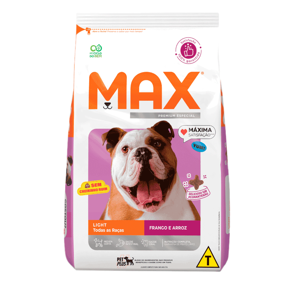 Ração Max Light para Cães Frango e Arroz