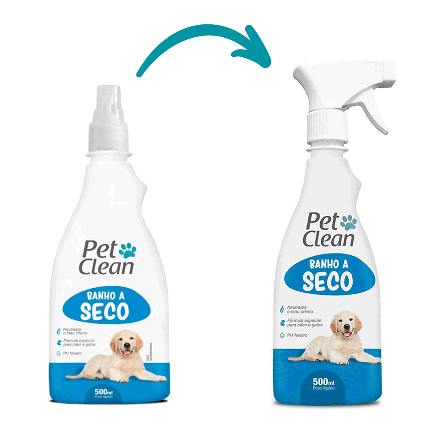Banho a Seco Pet Clean de/para