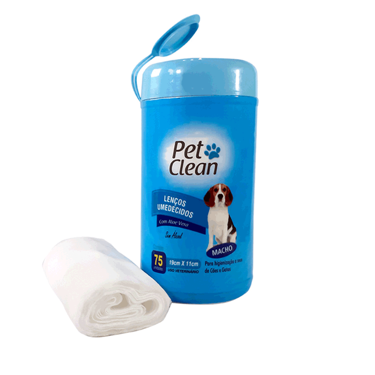 Lenços Umedecidos Macho Pet Clean lenços