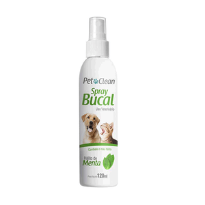 Spray Bucal Menta Cães e Gatos Pet Clean - 120 ml