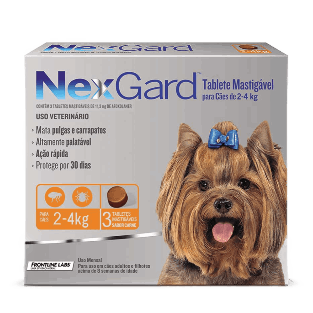 Nexgard Antipulgas e Carrapatos para Cachorros de 2 a 4kg