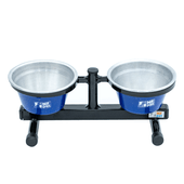 Comedouro Duplo Premium NF Pet Azul
