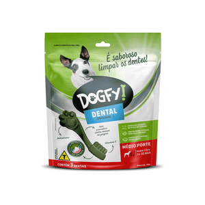 Petisco Dogfy Dental para Cães de Médio Porte - 3 unidades