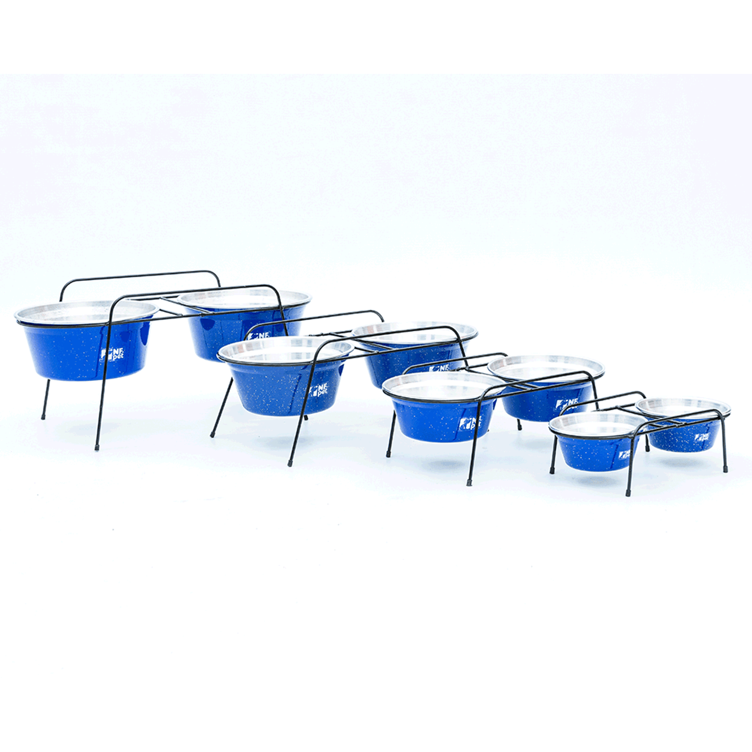Comedouro Aramado Duplo NF Pet Azul todos os tamanhos