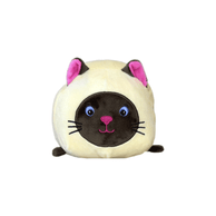 Brinquedo Pelúcia Gato Siamês Coleção Raças Flicks