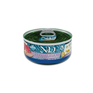 Ração Úmida N&D Natural Gatos Adultos Atum e Camarão - 70 g