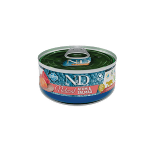 Ração Úmida N&D Natural Gatos Adultos Atum e Salmão - 70 g