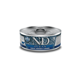 Ração Úmida N&D Ocean Gatos Adultos Badejo, Sardinha e Camarão - 70g