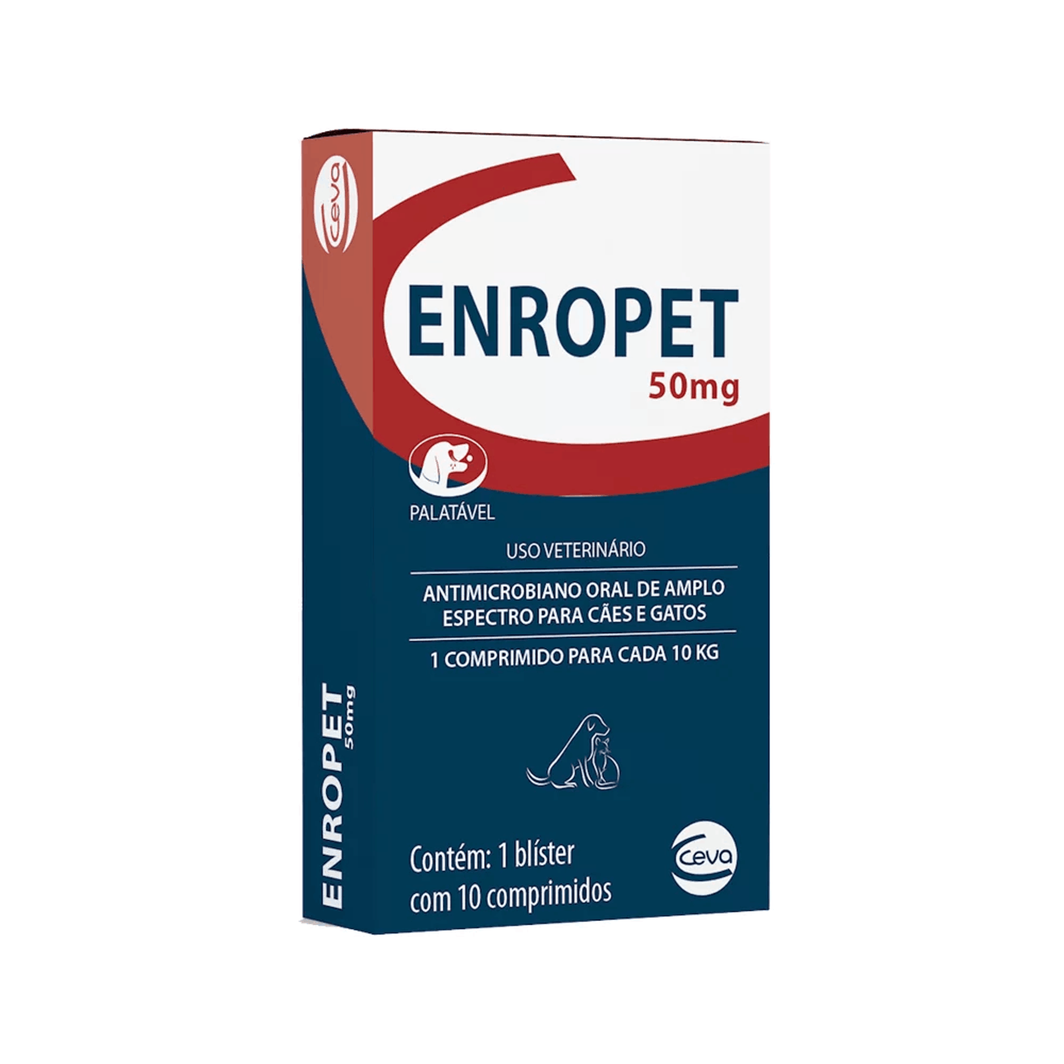 Enropet 50mg Oral Caes e Gatos Ceva