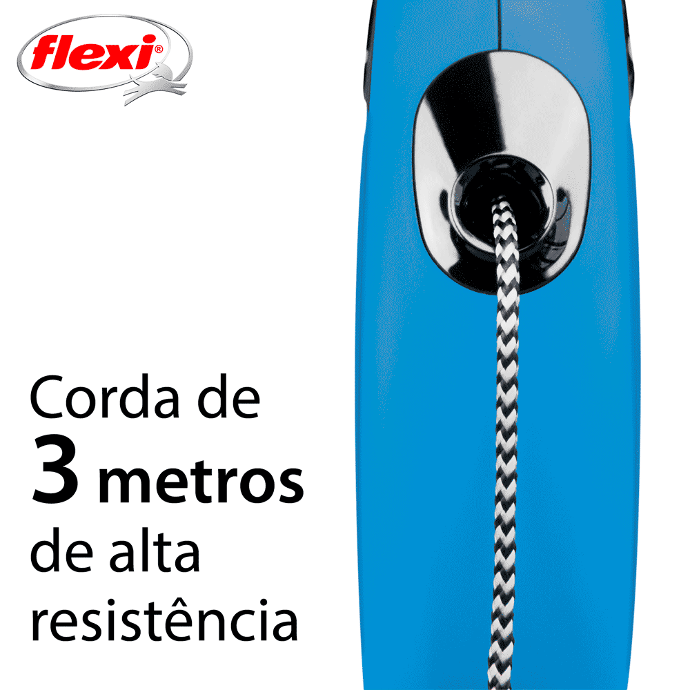 Guia Retrátil New Classic 3 M Flexi Azul