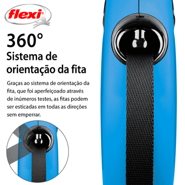Guia Retrátil New Classic 5 M Flexi Azul Fita