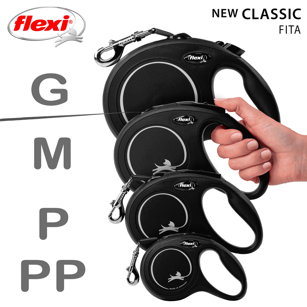 Guia Retrátil New Classic 5 M Flexi Preta