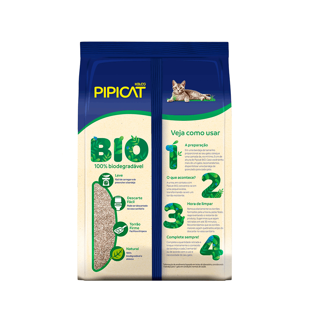 Granulado Sanitário para Gatos Pipicat Bio Vegetal