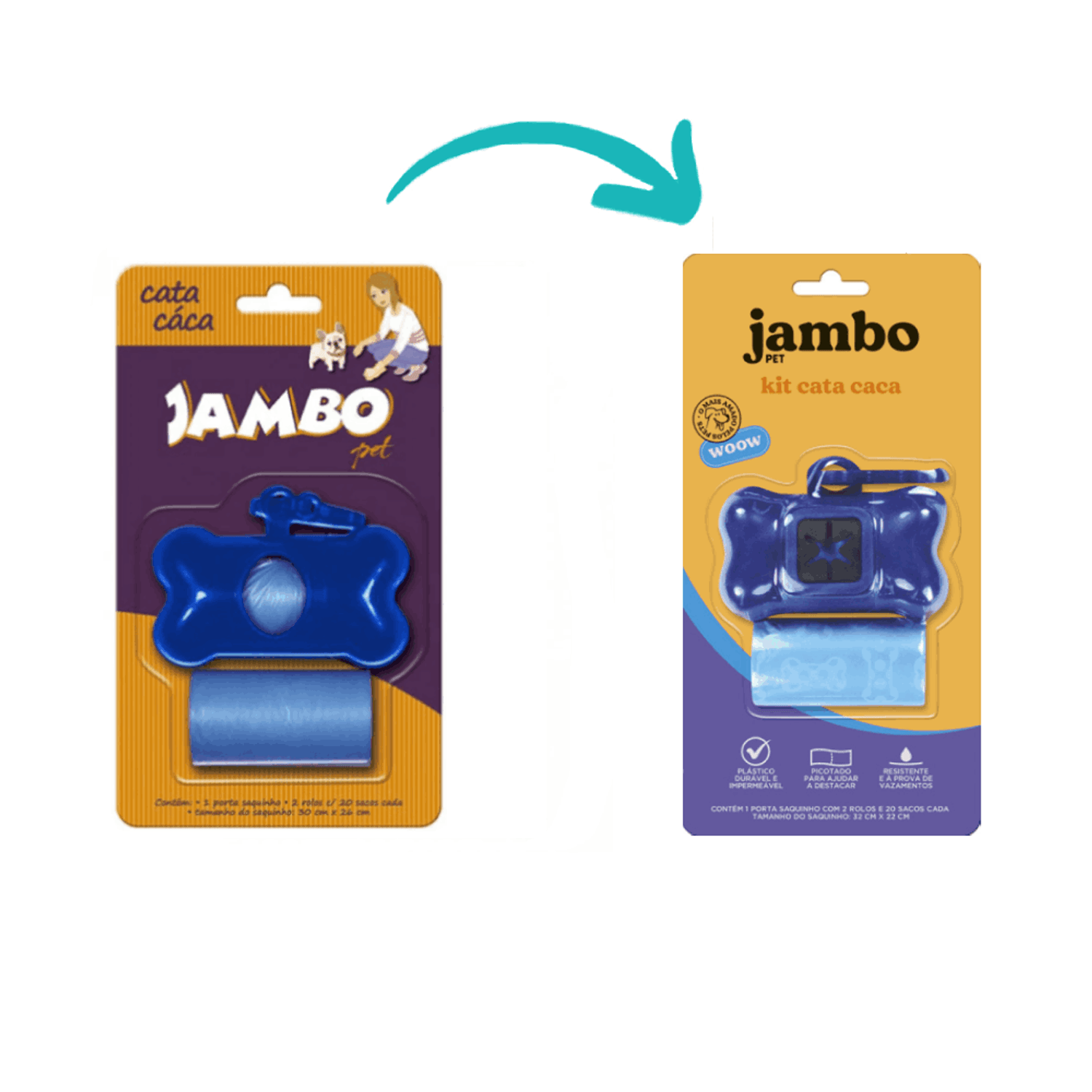 Conjunto Cata Caca com 2 Rolos Jambo embalagem antiga e nova