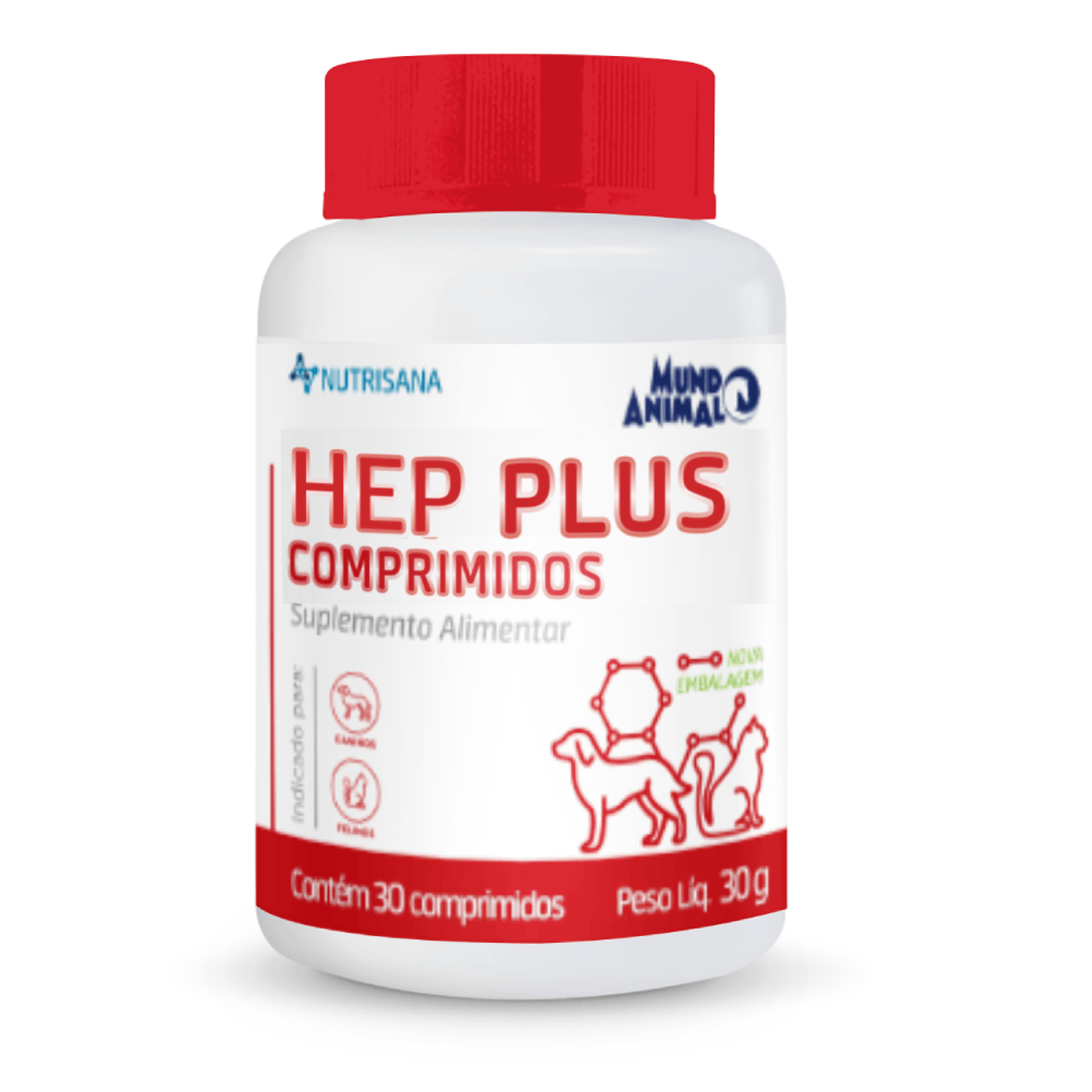 Suplemento Alimentar NutriSana Hep Plus Mundo Animal
