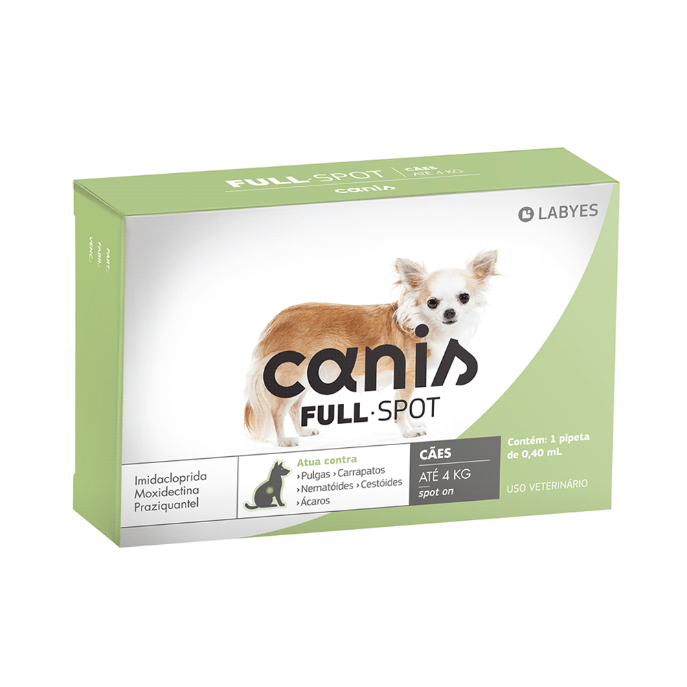Antiparasitário Canis Fullspot 1 a 4kg