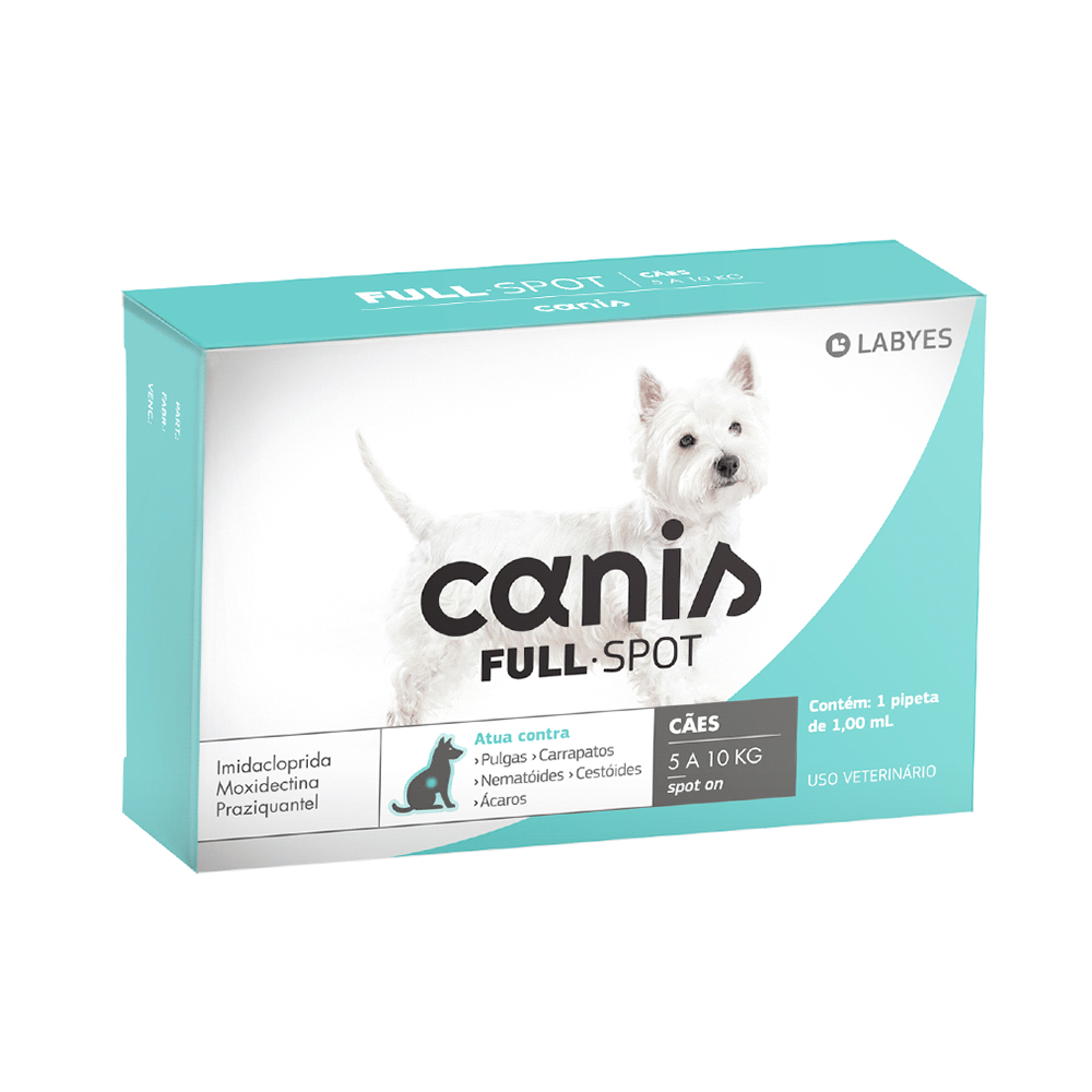 Antiparasitário Canis Fullspot 5 a 10kg