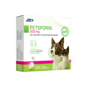 PetSporin 300mg - Mundo Animal - 12 comprimidos