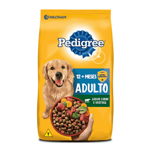 Ração Pedigree Cães Adultos Raças Médias e Grandes Carne e Vegetais