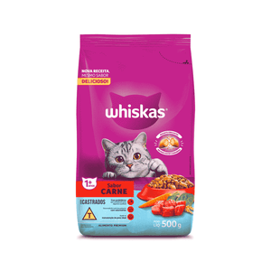 Ração Whiskas Gatos Adultos Castrados Carne