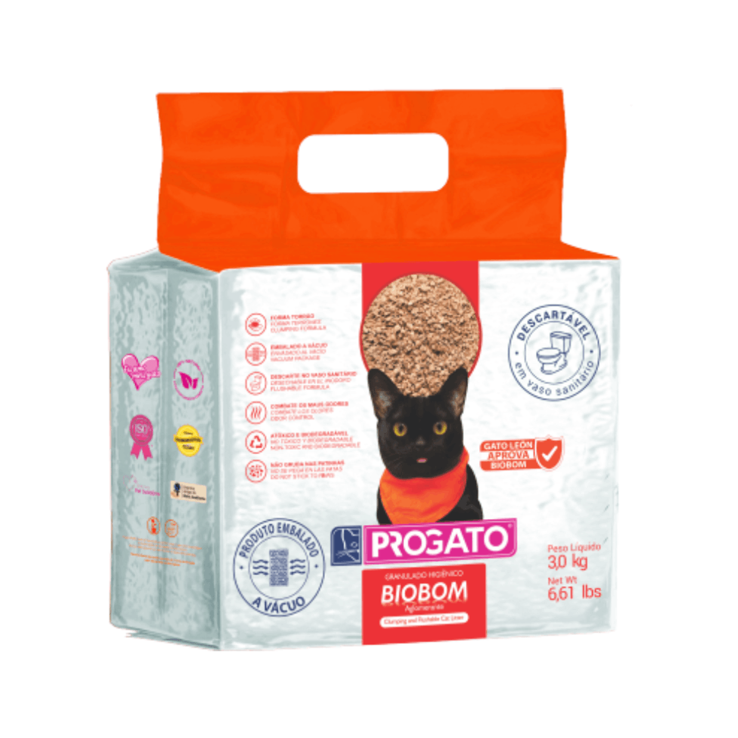 Granulado Higiênico ProGato Biobom Frente