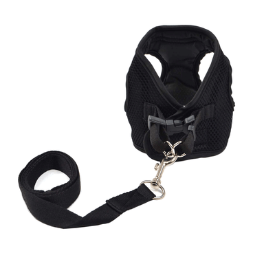 Peitoral com Guia para Cães Emporium Distripet Preto adaptado a guia