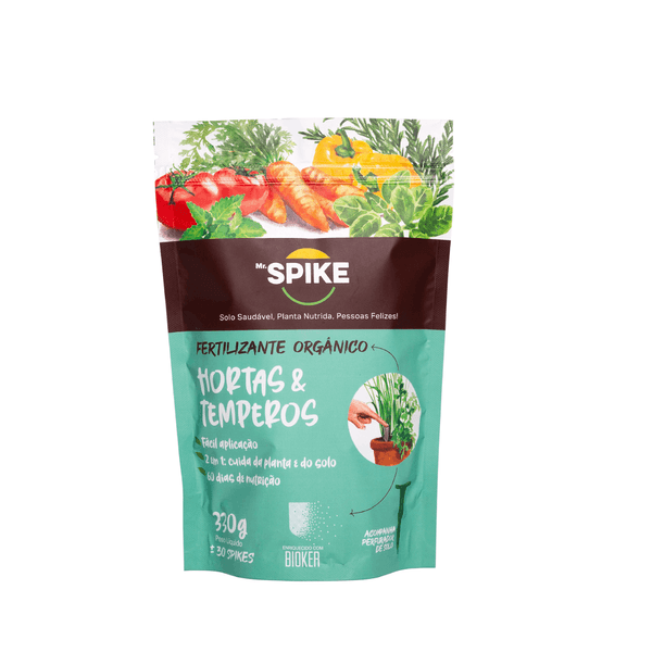 Fertilizante Orgânico para Hortas e Temperos Mr. Spike 330g