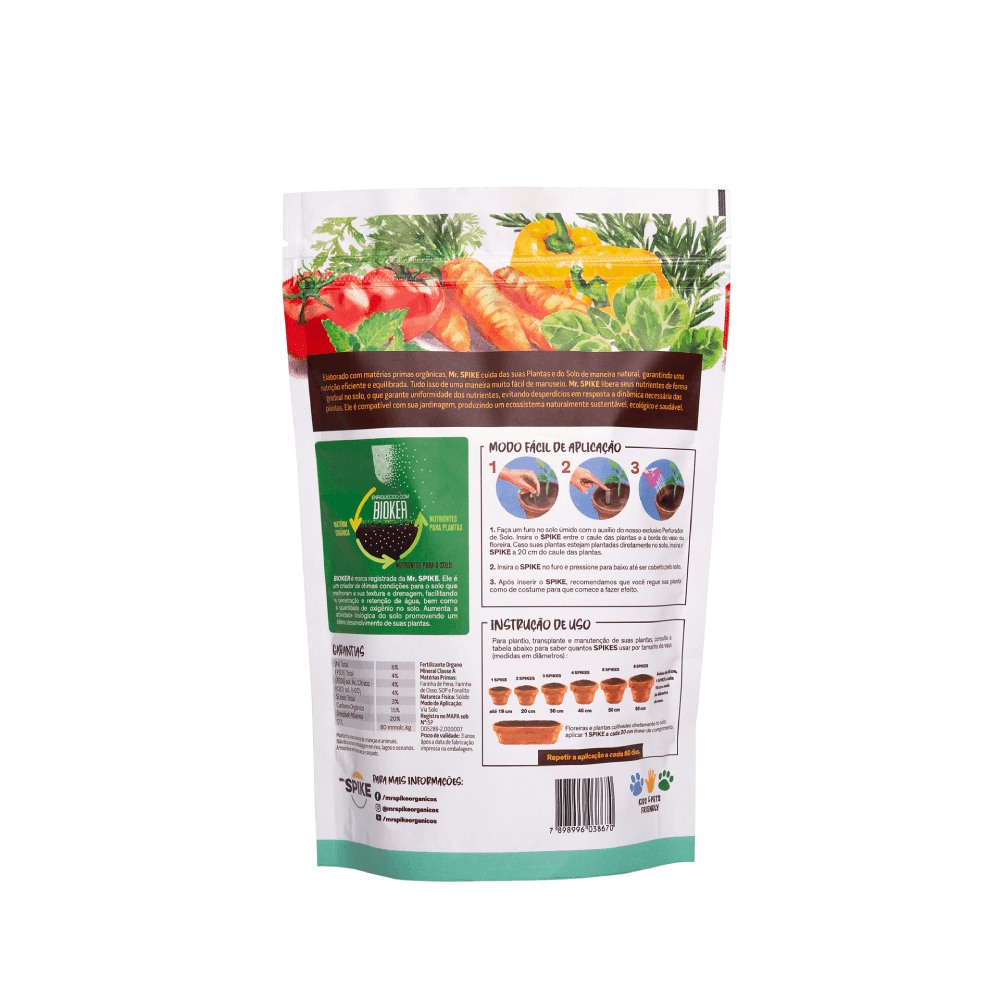 Fertilizante Orgânico para Hortas e Temperos Mr. Spike