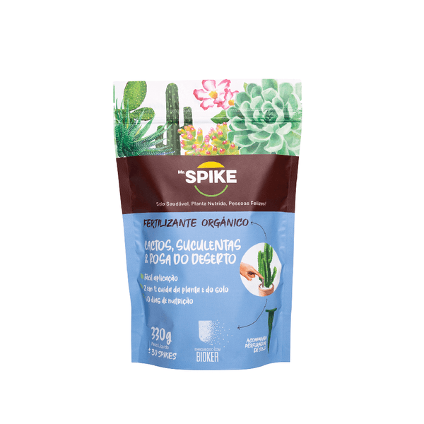 Fertilizante Orgânico para Cactos, Suculentas e Rosa do Deserto Mr. Spike 330g