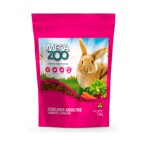 Ração Extrusada Megazoo para Coelhos Ornamentais - 1,2 kg