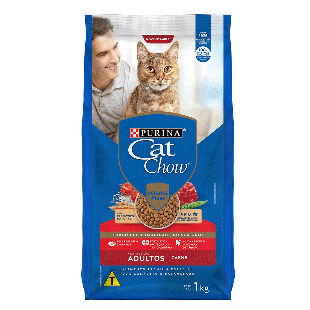 Ração Cat Chow Adultos Carne