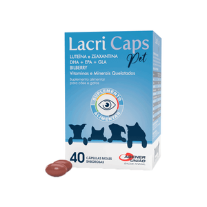 Suplemento Alimentar Lacri Caps Pet Agener - 40 Cápsulas